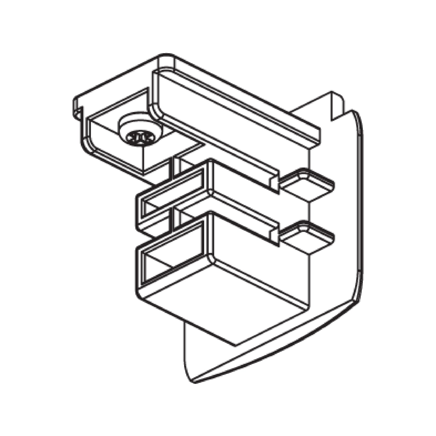 Global DALI 3 Circuit Lighting Track White Plastic End Cap by Nordic Aluminium <XTS41-3>