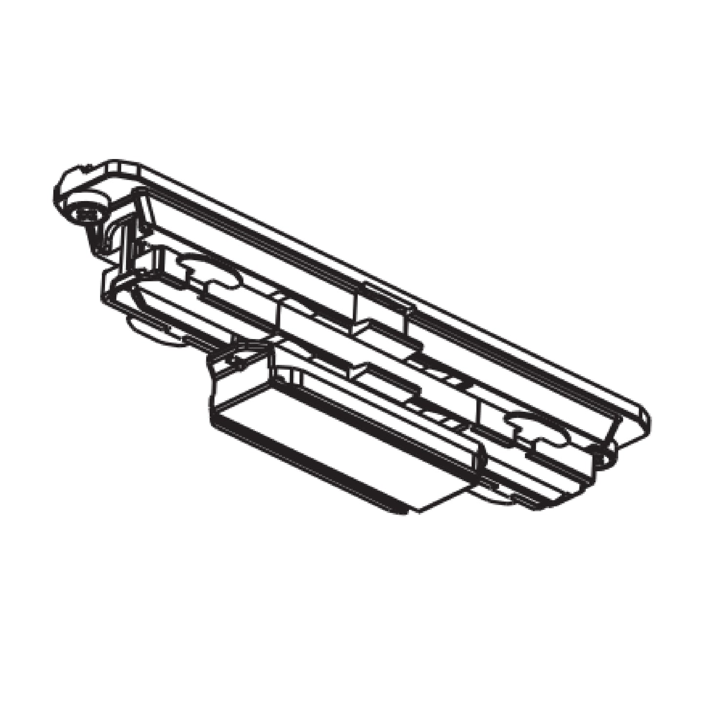 Global DALI 3 Circuit Lighting Track Grey Plastic Straight Connector by Nordic Aluminium <XTSC621-2>