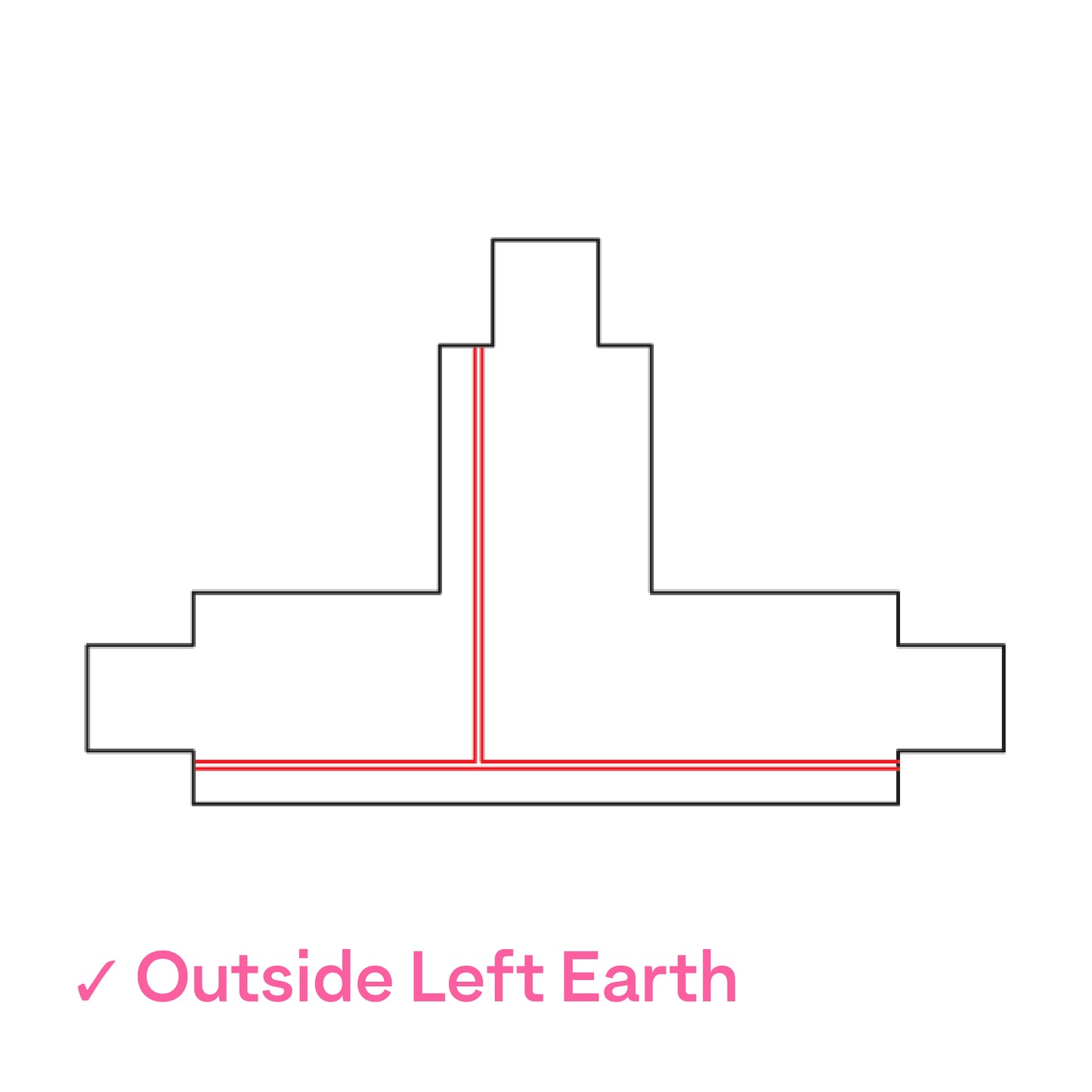 Global DALI 3 Circuit Track Black T-Coupler - outside, left earth by Nordic Aluminium <XTSC639-2>