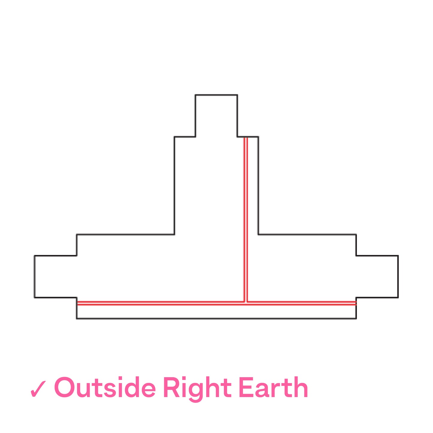 Global DALI 3 Circuit Lighting Track Grey T-Coupler - outside, right earth by Nordic Aluminium <XTSC636-1>