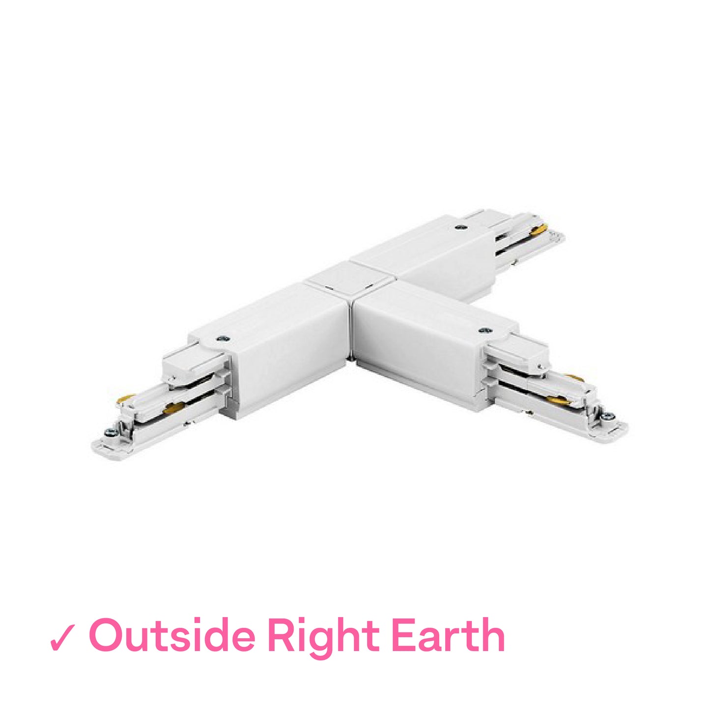 Global DALI 3 Circuit Lighting Track White T-Coupler - outside, right earth by Nordic Aluminium <XTSC636-3>