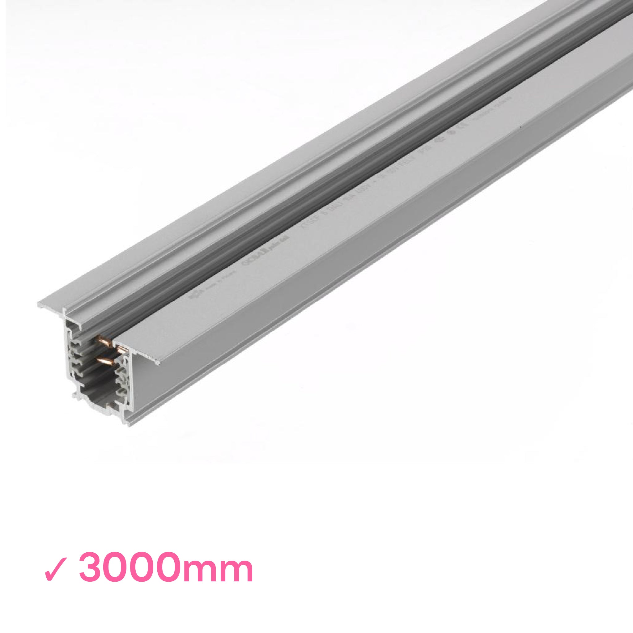 Recessed It Rack Track | Grey | 3000mm | Recessed – Factorylux