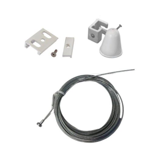 Global 3 Circuit Track White Suspension Hanging Kit by Nordic Aluminium <335206>